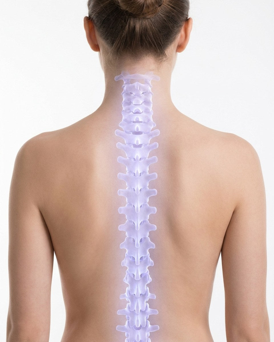 Head, neck and spine held in line on the Numa pillow